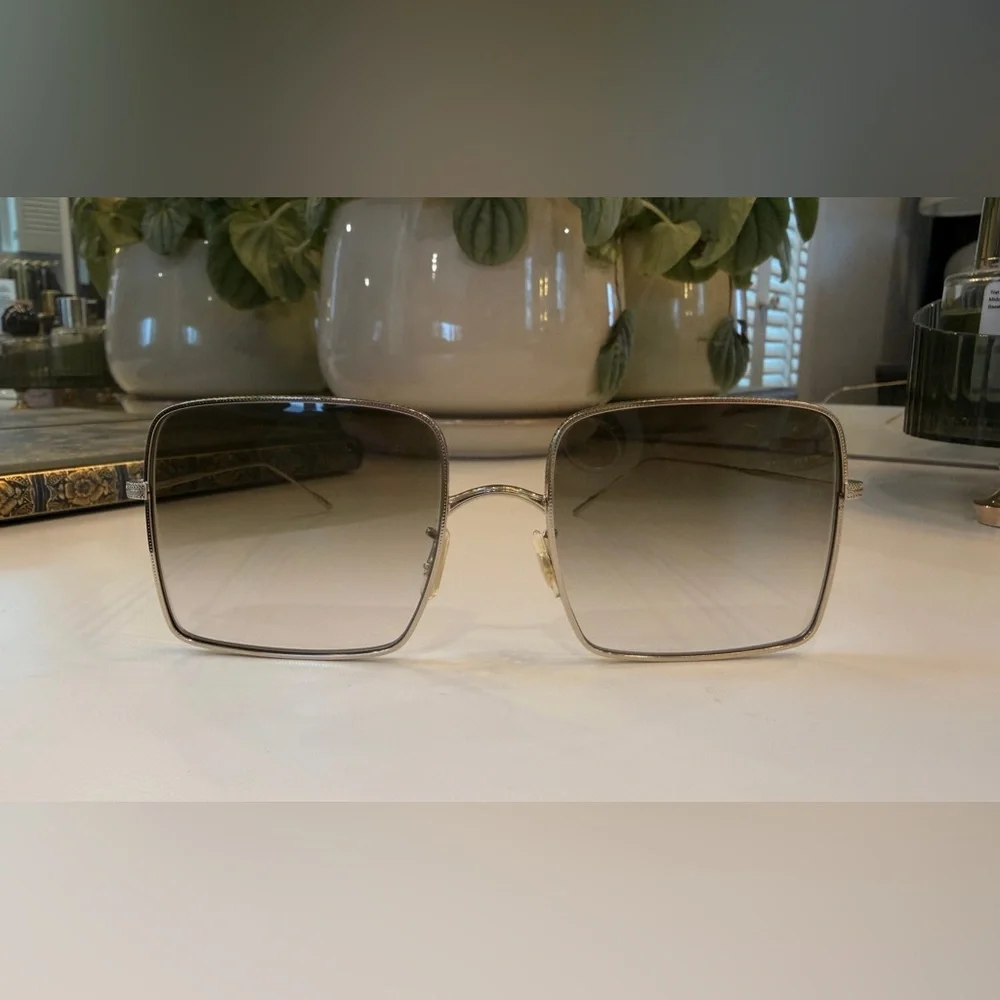 Authentic Oliver Peoples OV1236S 50358E Rassine Square Gold Sunglasses – w/ Case - Picture 2 of 9